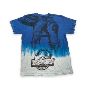 Jurassic Park acid wash tie die big graphic Logo t shirt